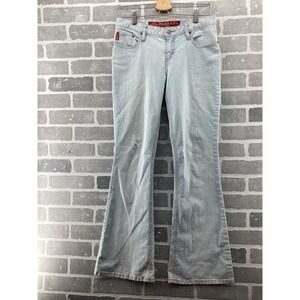Mudd Jeans Womens Size 7 Light Wash Low Rise Flare Denim Y2K Vintage